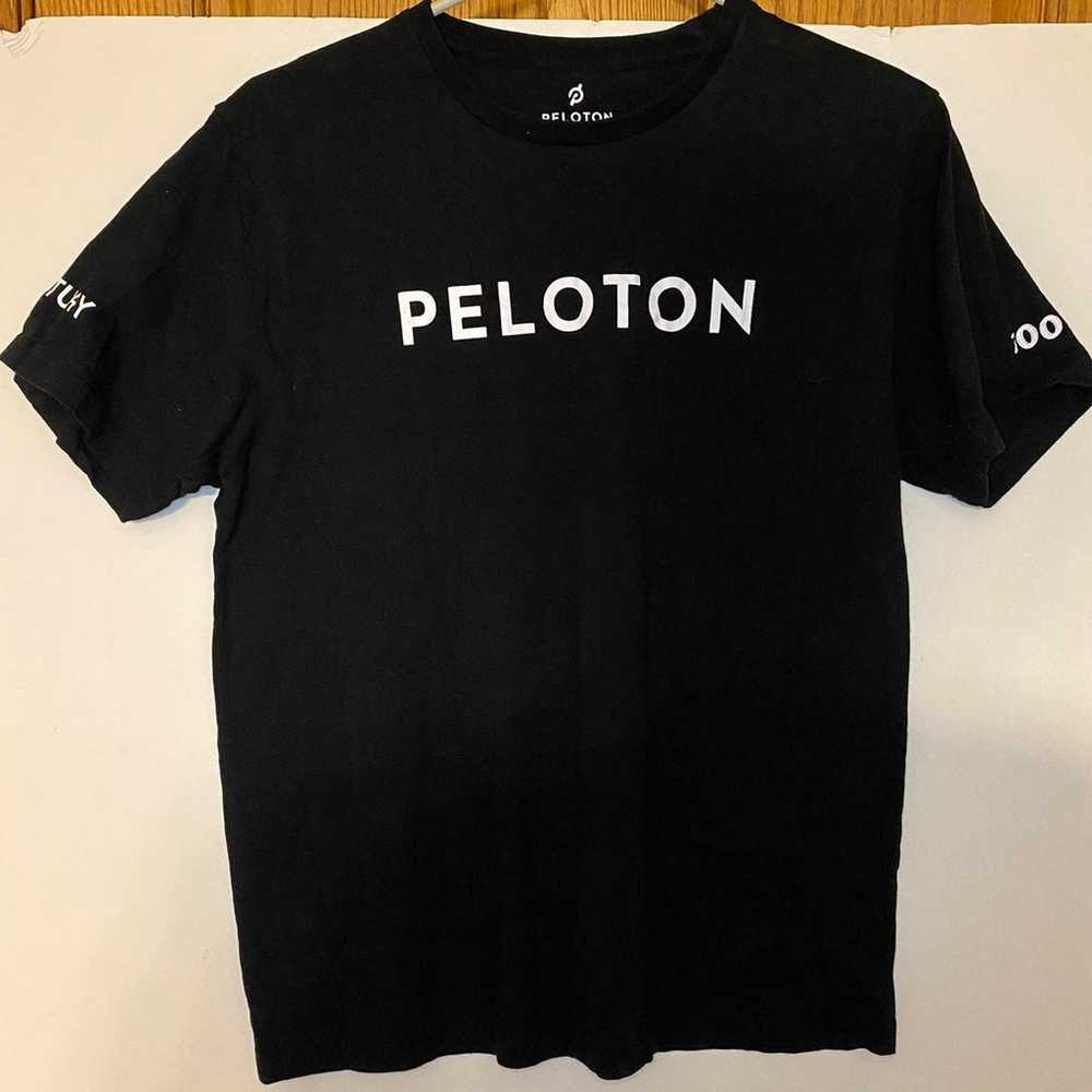 Peloton Unisex Black T Shirt 100 Century Edition - image 1