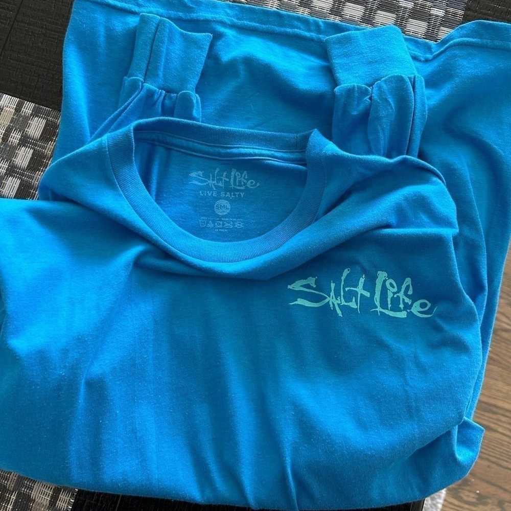 Salt Life Take Life by the Claws Long Sleeve Blue… - image 2