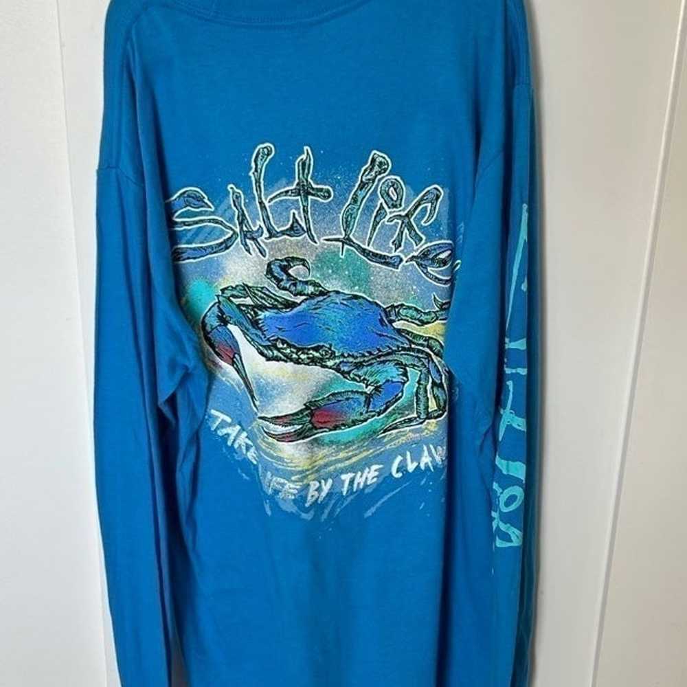 Salt Life Take Life by the Claws Long Sleeve Blue… - image 5