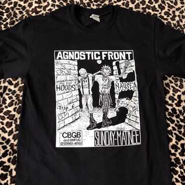 1989 Agnostic Front Live and CBGB Hardcore Punk T Shi… - Gem