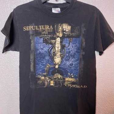 売り値下スーパーレア　ビンテージ　９０ｓ　セパルトゥラ　Ｔシャツ　ＳＥＰＵＬＴＵＲＡ　ロックＴ　バンドＴ Tシャツ