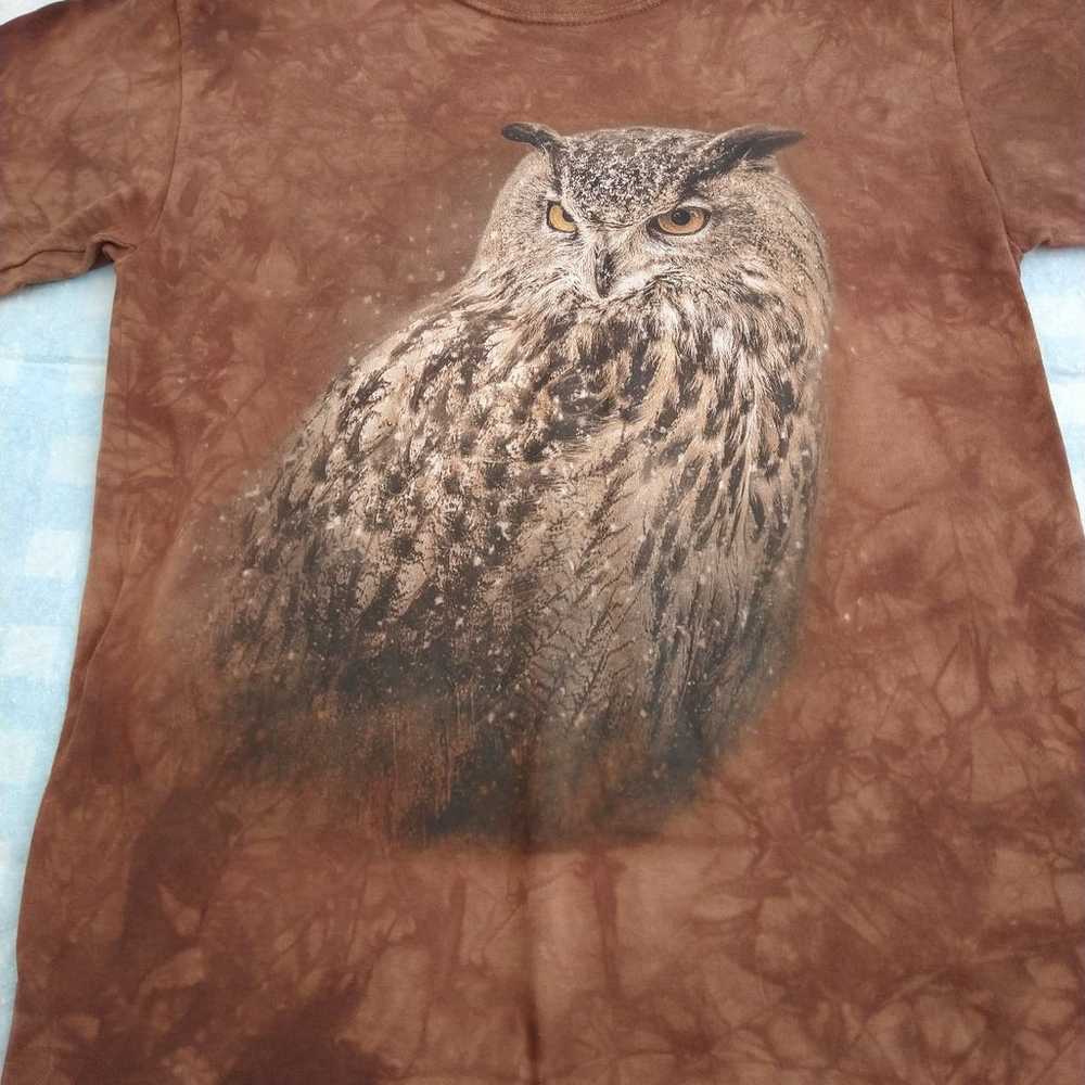 The Mountain Shirt size M, Powerful Owl Brown tie… - image 3