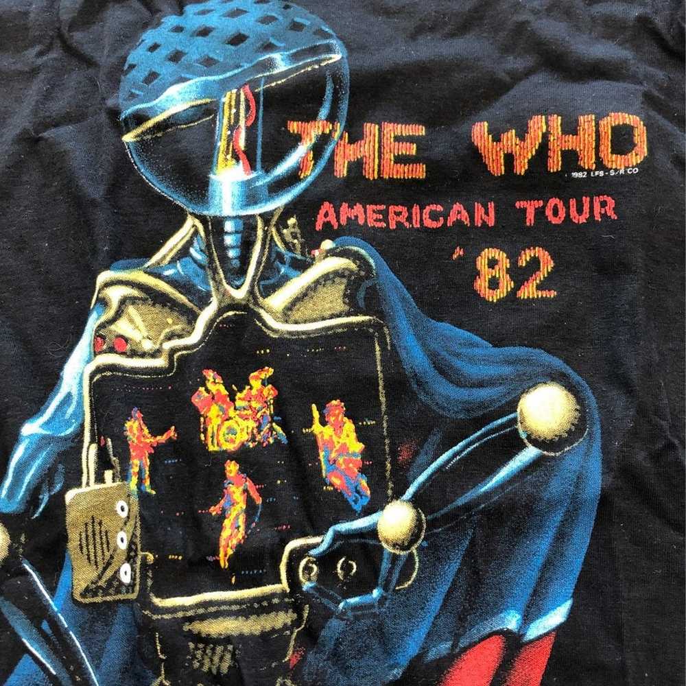 1982 The Who American tour black T-shirt - image 2