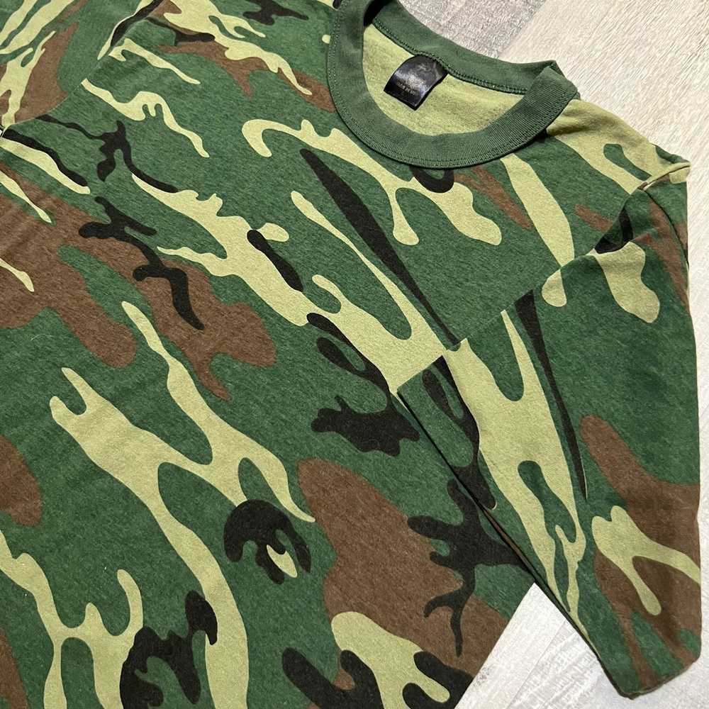 VTG Tee Swing Woodland Camouflage USA 80s Single … - image 2