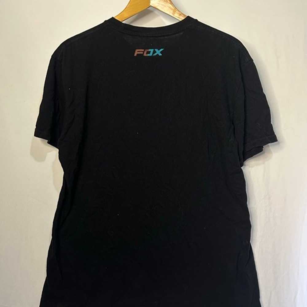 FOX Graphic Tee Shirt Size Large Black Short Slee… - image 4