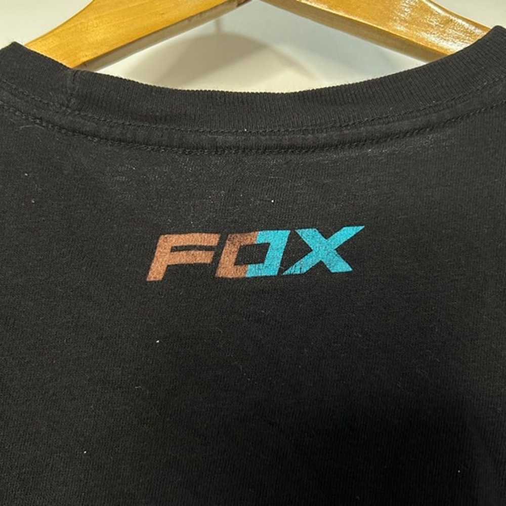 FOX Graphic Tee Shirt Size Large Black Short Slee… - image 5