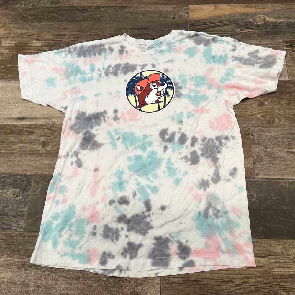 Gone To Buc-ees Tie-Dye T Shirt Surf Themed Size L - image 2