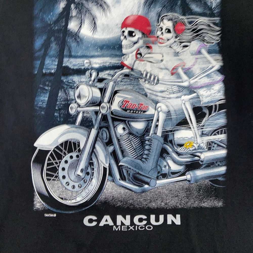 Stylish Vintage Y2K Skeleton motorcycle couple Ca… - image 2