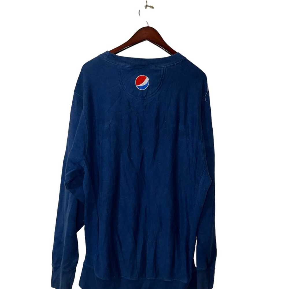 Pepsi Blue Pullover Crewneck Vintage Sweatshirt M… - image 2