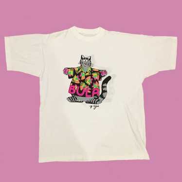 RARE Vintage Back/front Printed Kliban Cat T-shirt - image 1