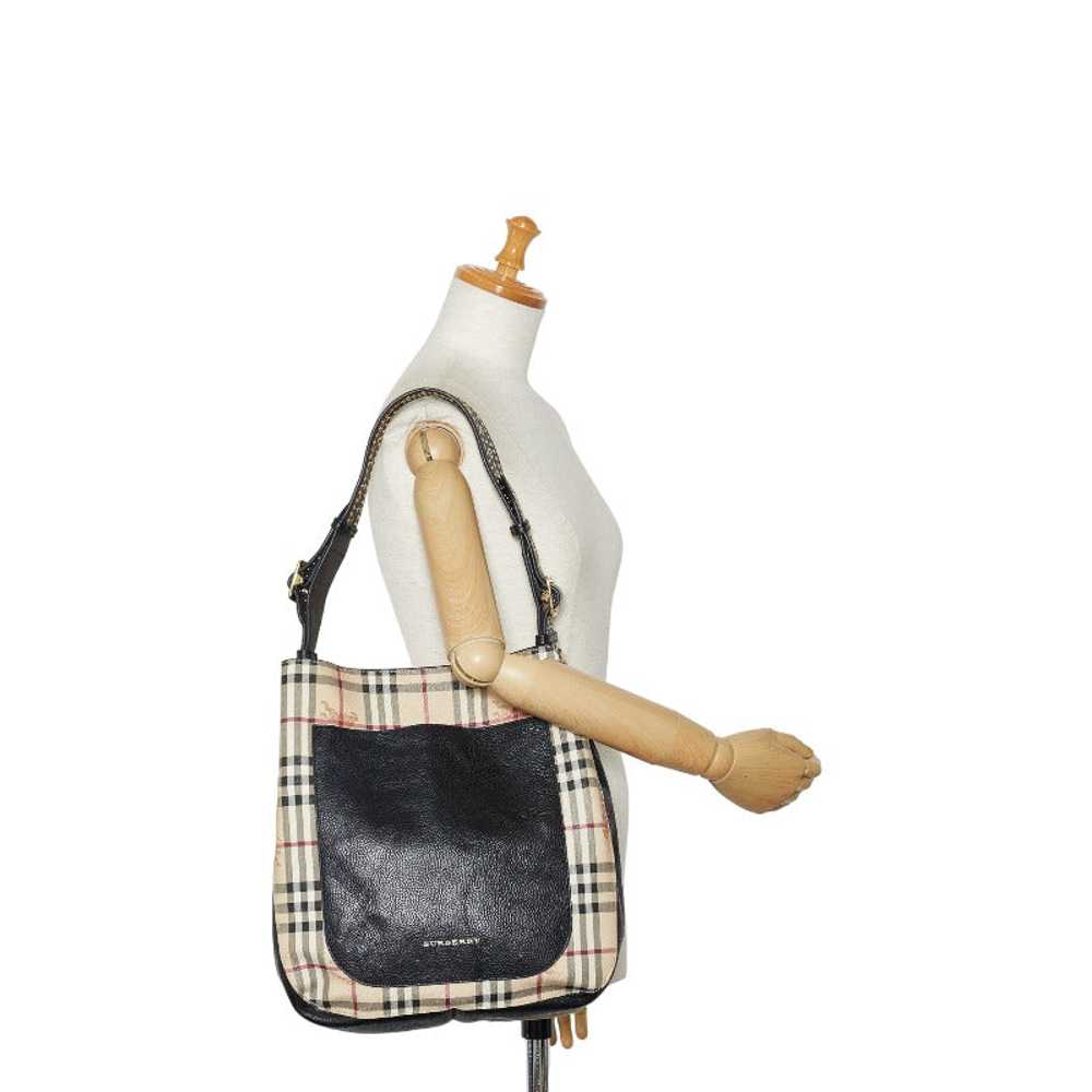 Haymarket Check Canvas & Leather Shoulder Bag - '… - image 12