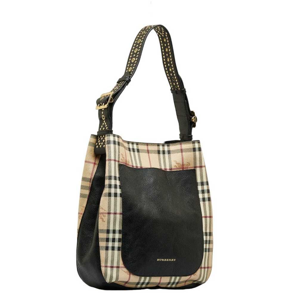 Haymarket Check Canvas & Leather Shoulder Bag - '… - image 2