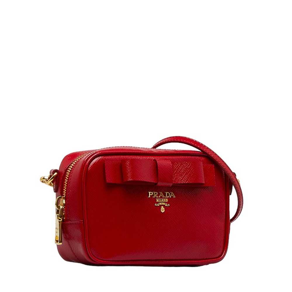 Saffiano Vernice Bow Crossbody Bag - '10s - image 2
