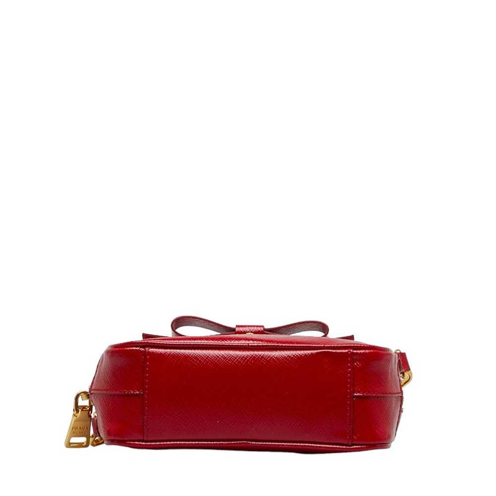 Saffiano Vernice Bow Crossbody Bag - '10s - image 4