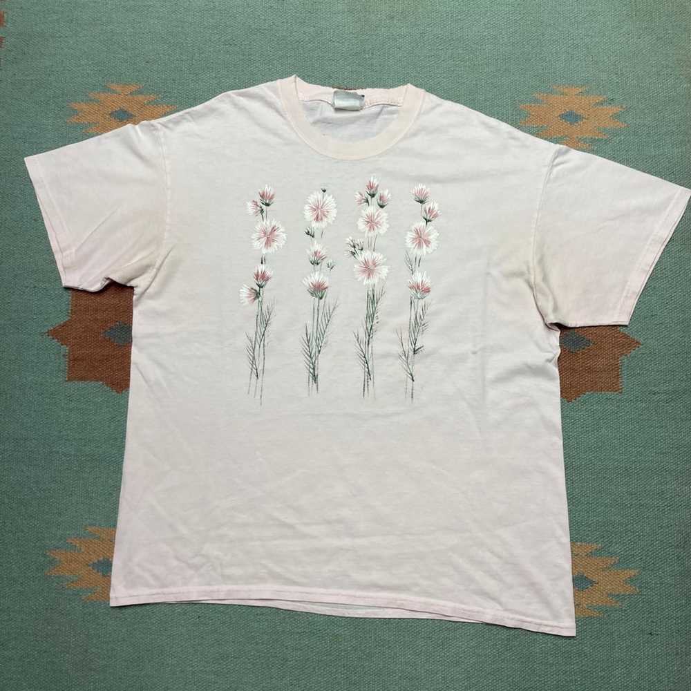 Vintage Lee graphic t shirt flowers nature bloom … - image 1