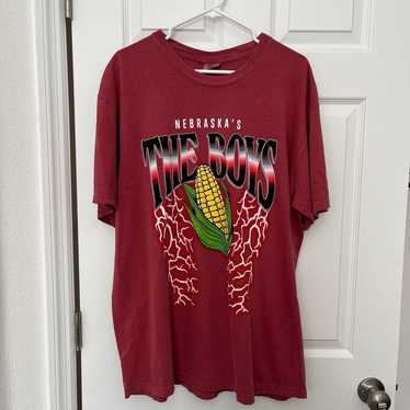 Nebraska Shirt The Boys Lightning Corn Red Size X… - image 1