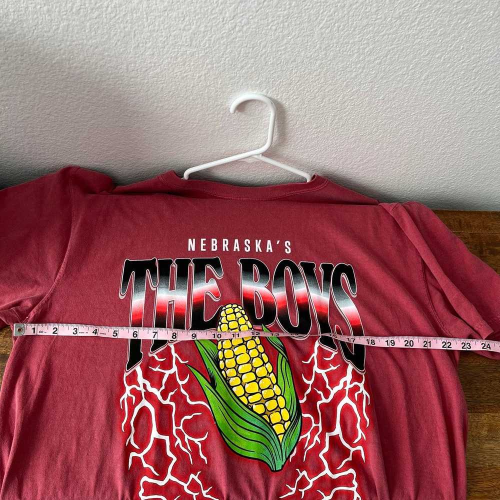 Nebraska Shirt The Boys Lightning Corn Red Size X… - image 4