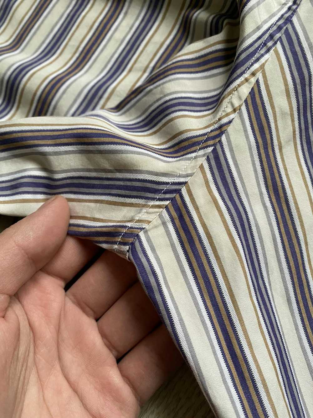 Hermes × Vintage Hermes vintage button up striped… - image 10