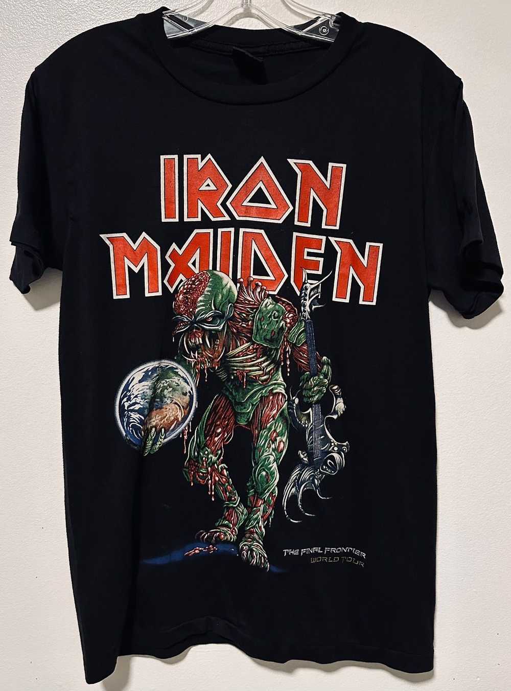 Streetwear × Vintage 3D Emblem Iron Maiden t-shirt - image 1