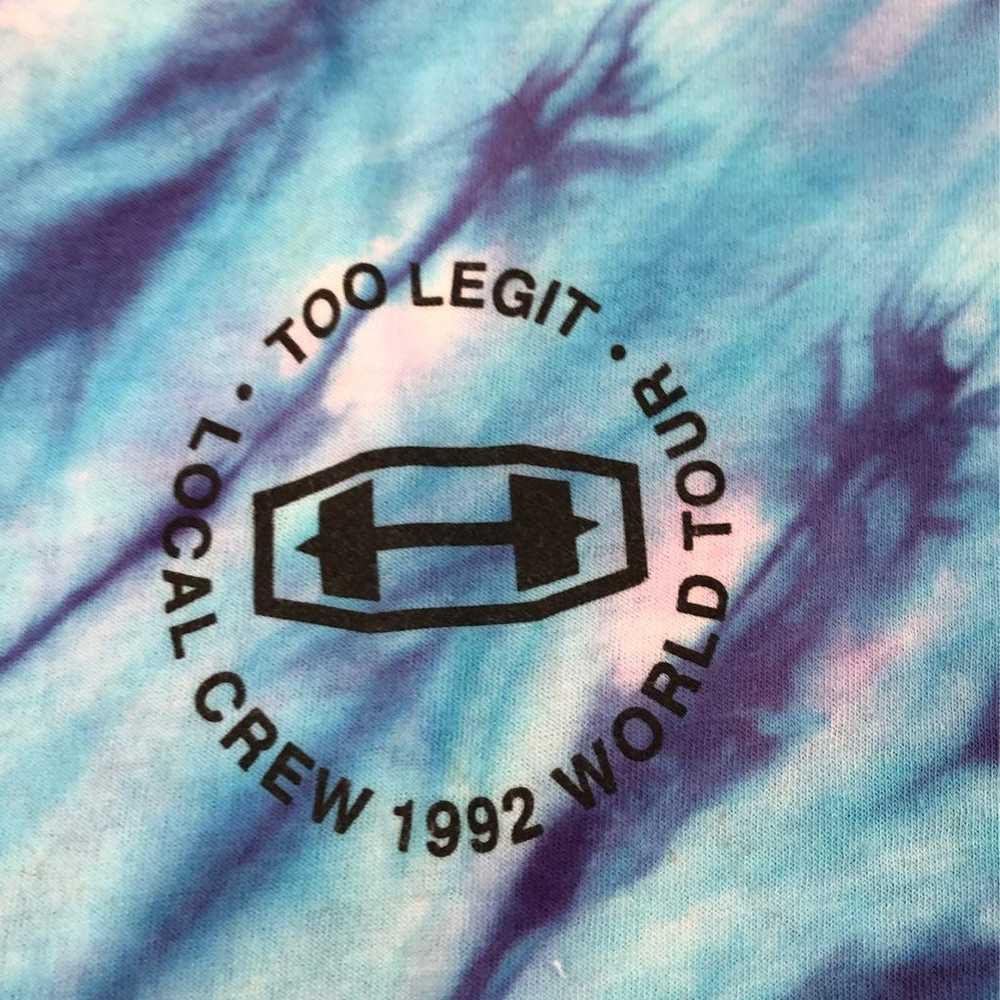 MC Hammer tie dye 1992 Too Legit original tee shi… - image 2