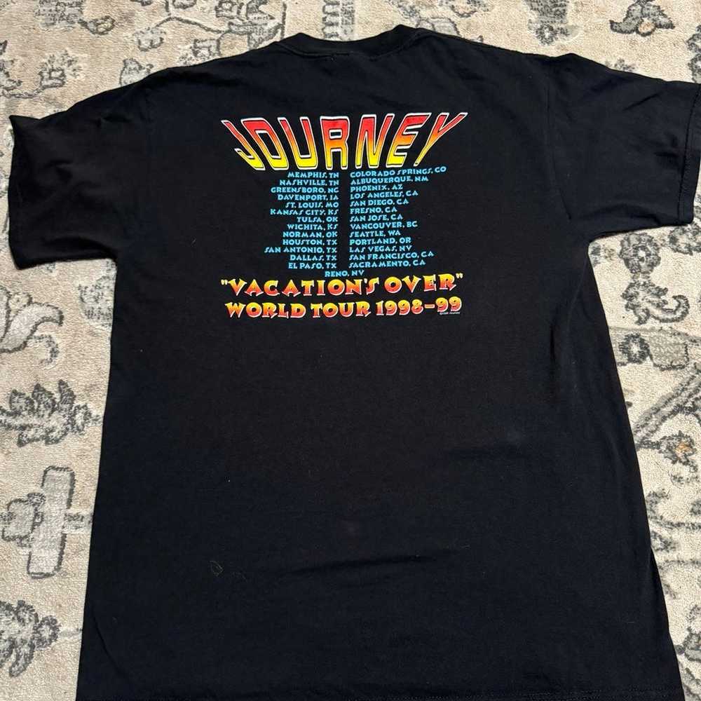 Journey Vacation's Over 1998 Band Tee Black XL Br… - image 3