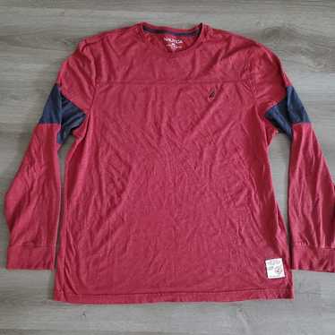 Nautica Red Blue Sweatshirt Embroidered Men's 2XL… - image 1