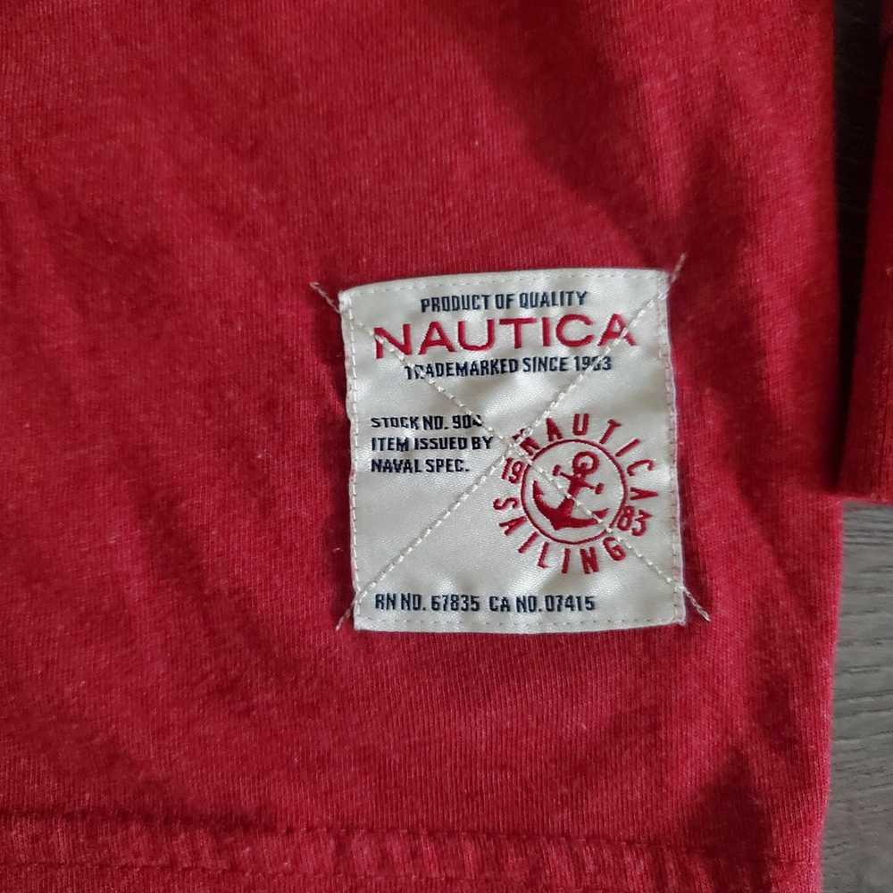 Nautica Red Blue Sweatshirt Embroidered Men's 2XL… - image 2