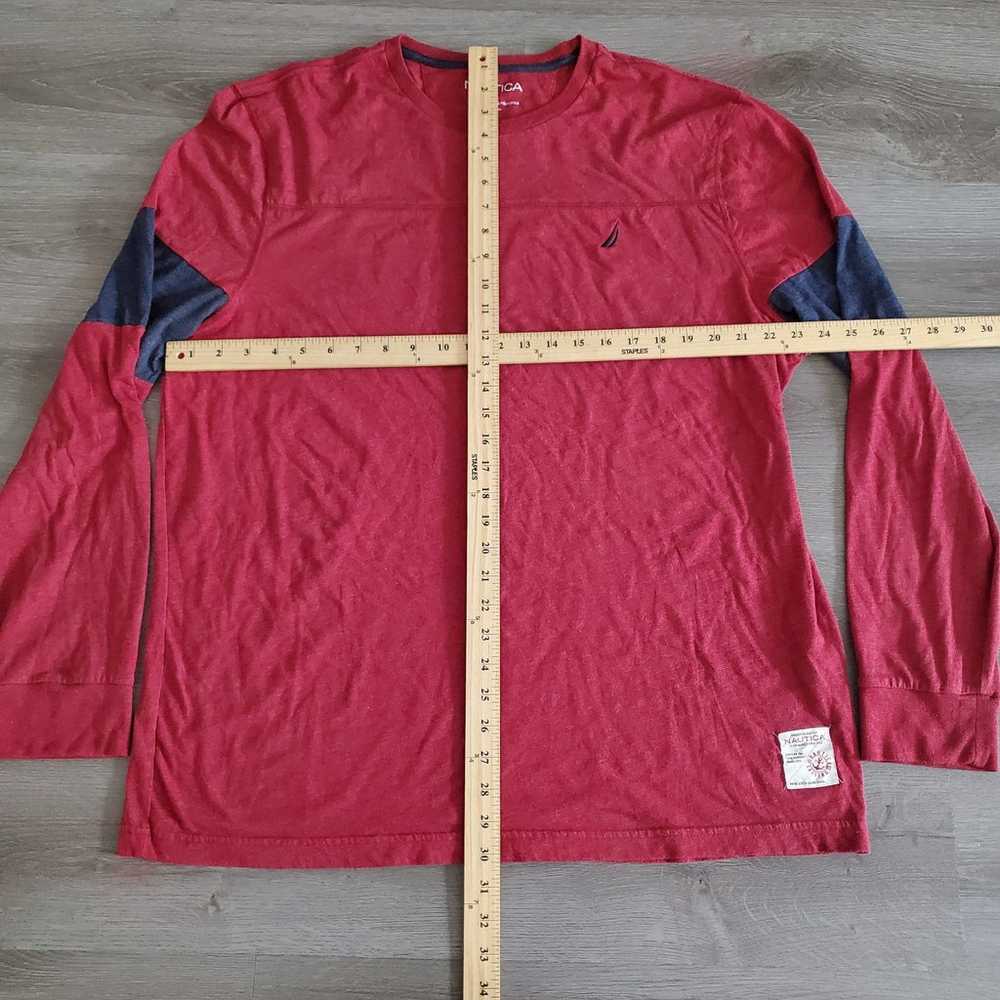 Nautica Red Blue Sweatshirt Embroidered Men's 2XL… - image 4