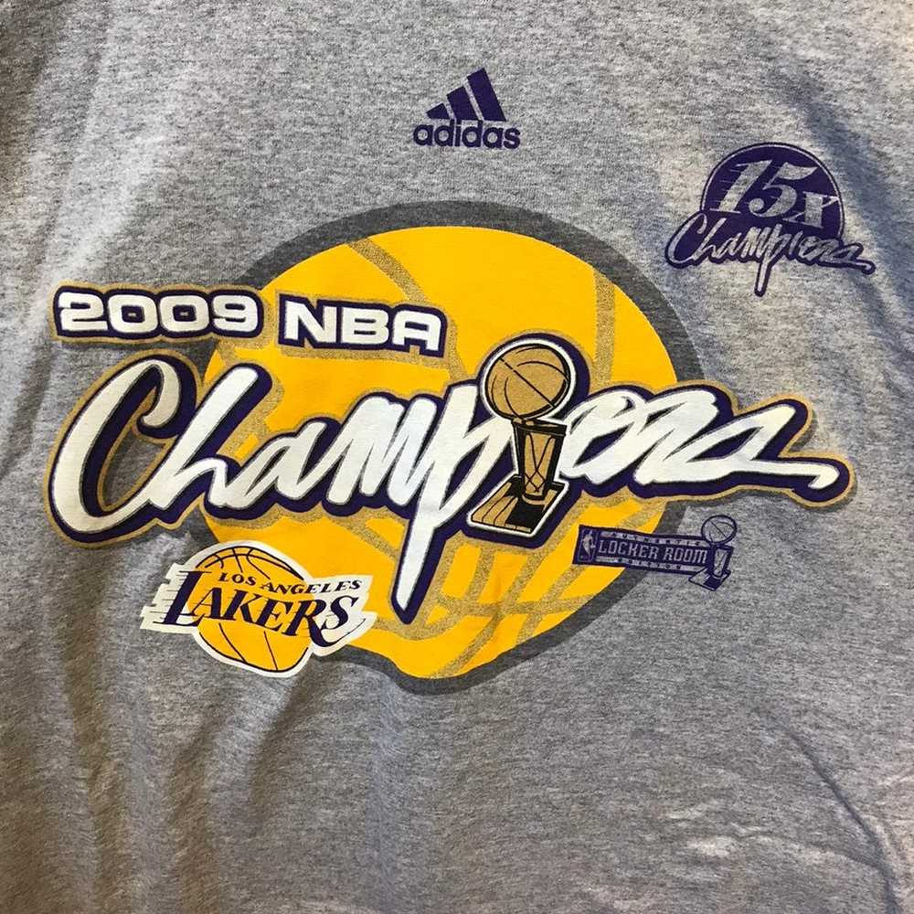 Los Angeles Lakers 2009 NBA Champions Adidas T-Sh… - image 3