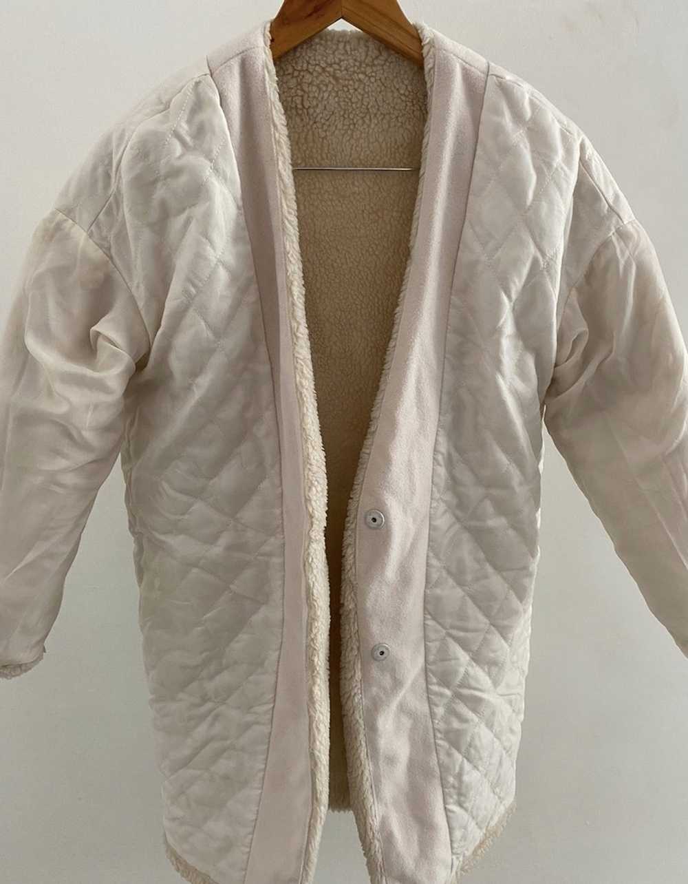 Cardigan × Designer × Mink Fur Coat Sherpa Jacket… - image 5