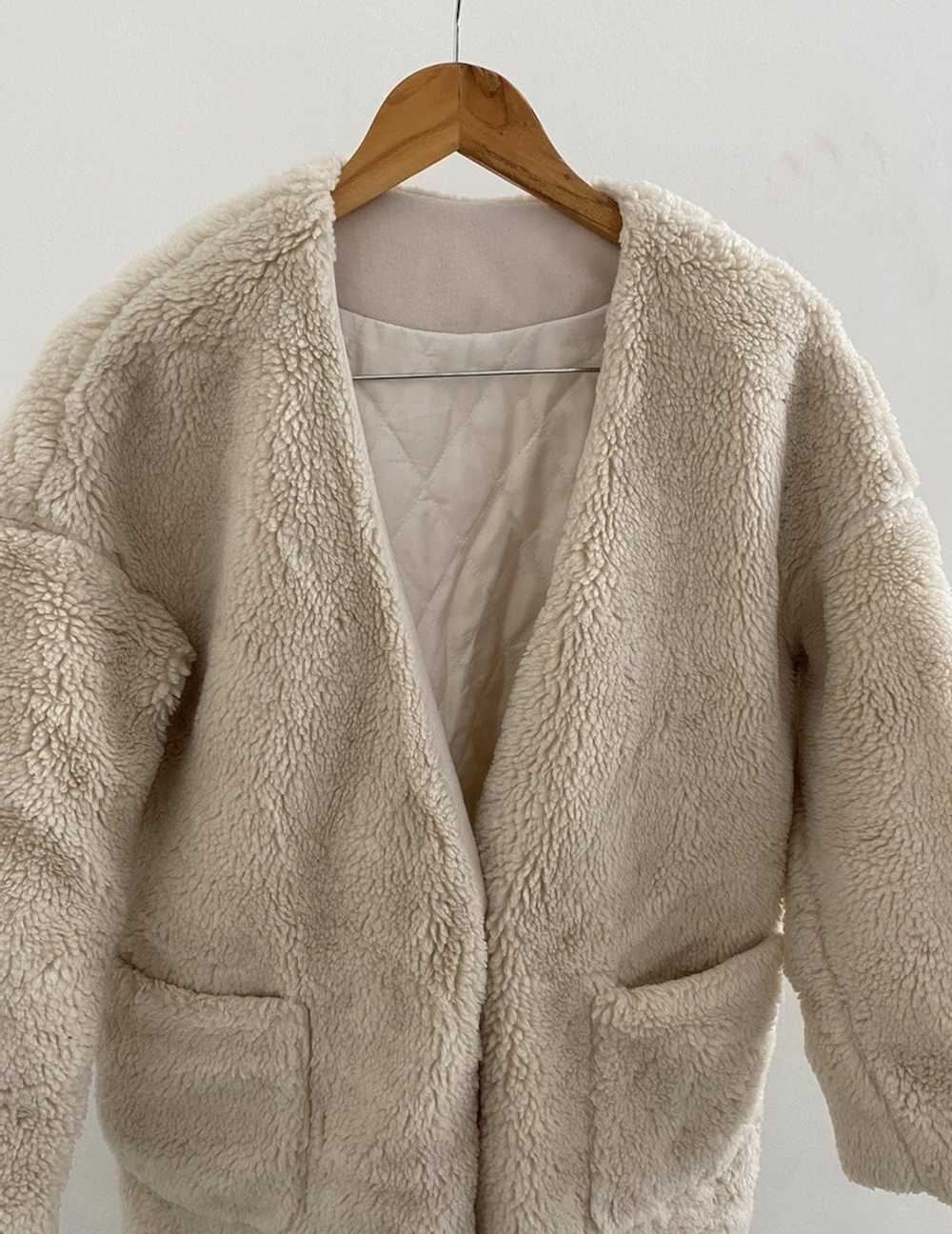 Cardigan × Designer × Mink Fur Coat Sherpa Jacket… - image 9