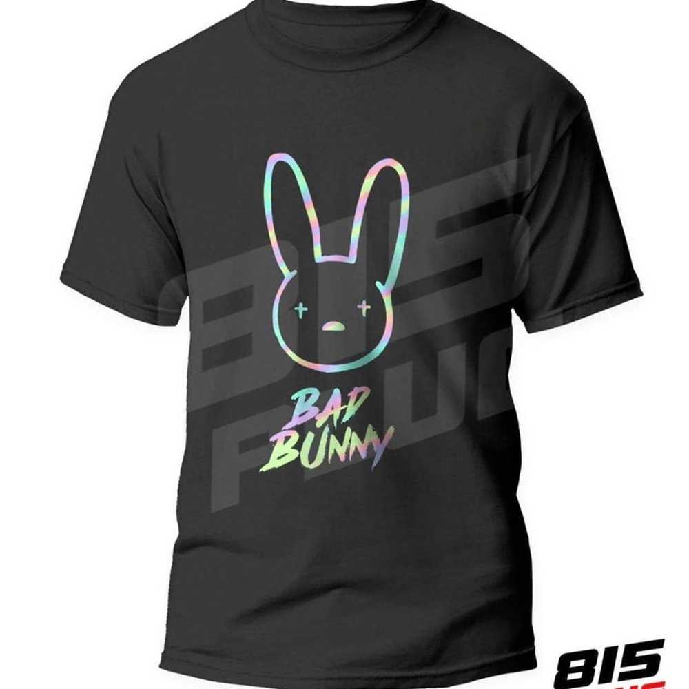 Holographic Bad Bunny T-shirt - image 1