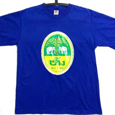 Chang Beer Thai Mens Blue T-Shirt
