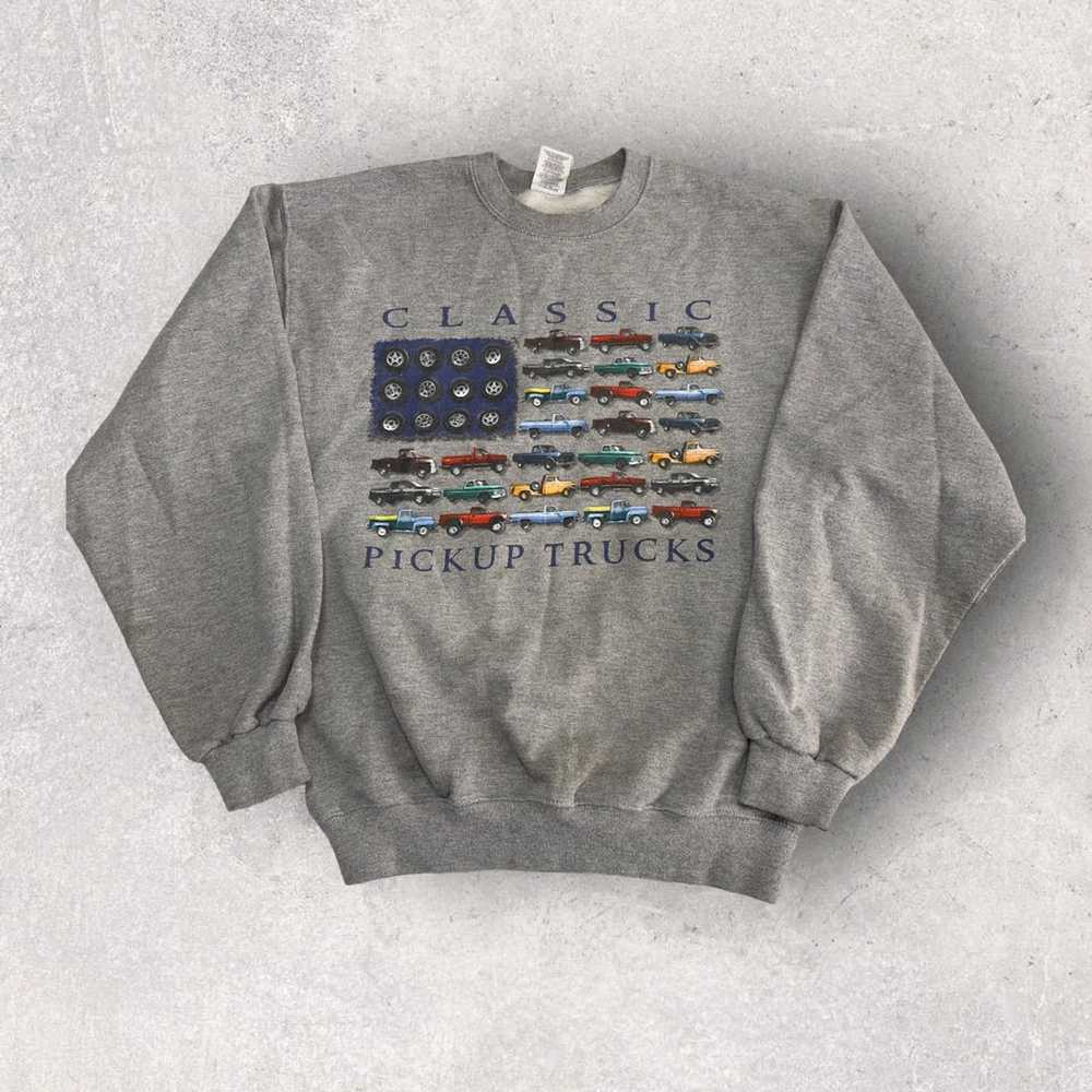 Jerzees × Vintage Vintage Pickup Trucks sweatshirt - image 1