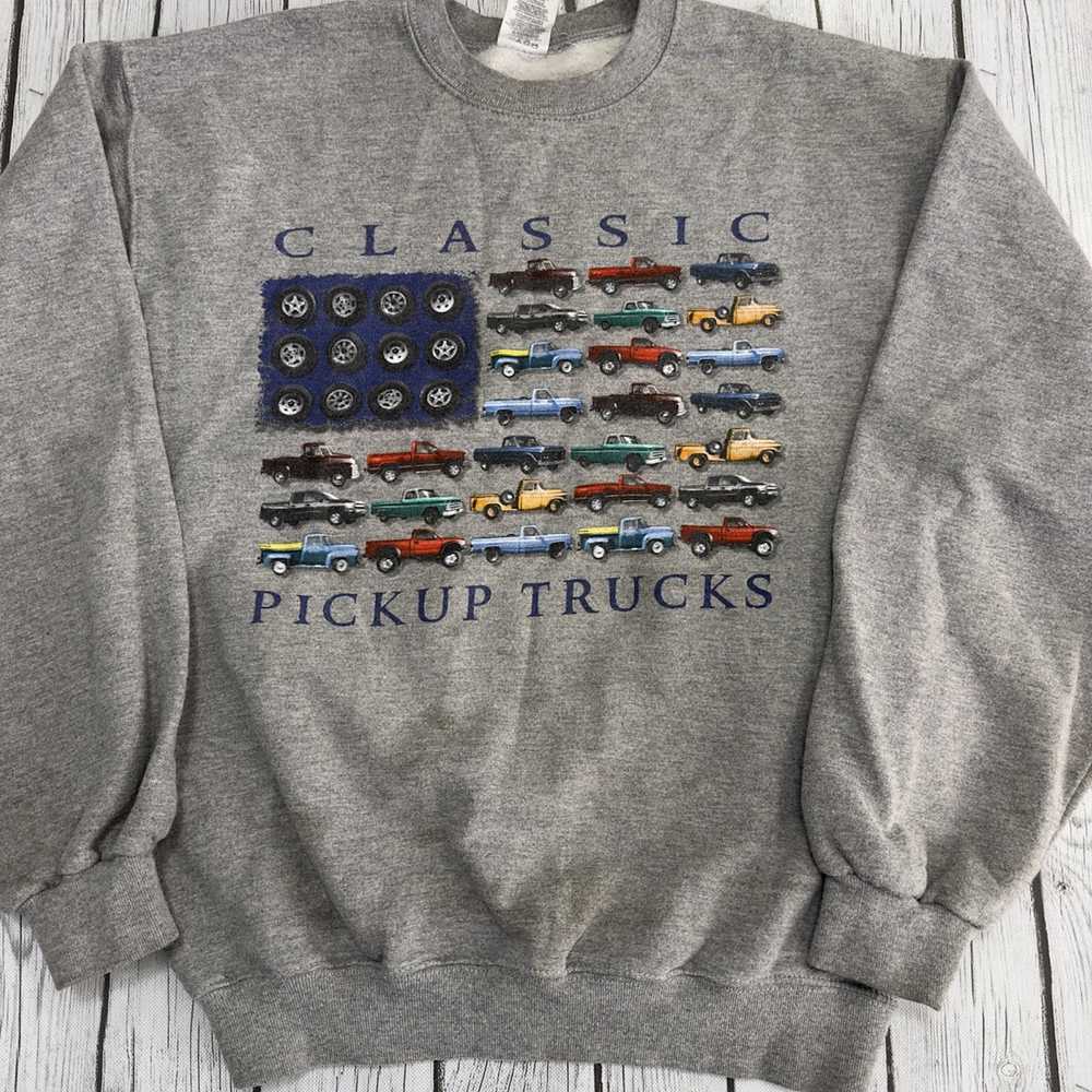 Jerzees × Vintage Vintage Pickup Trucks sweatshirt - image 3