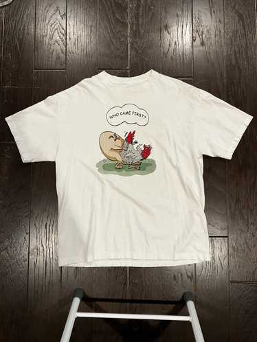 Streetwear × Vintage Sex T-Shirt Who came first c… - image 1