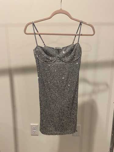 Zara Silver Sequin Mini Dress