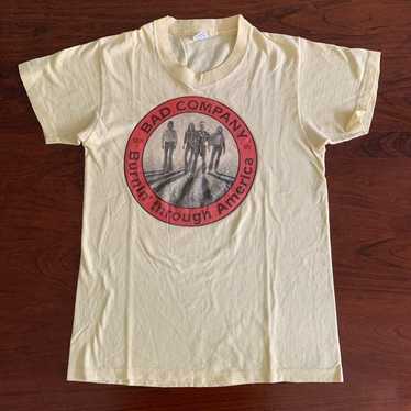 Bad Company Vintage Concert T-shirt - 1977 Burnin… - image 1