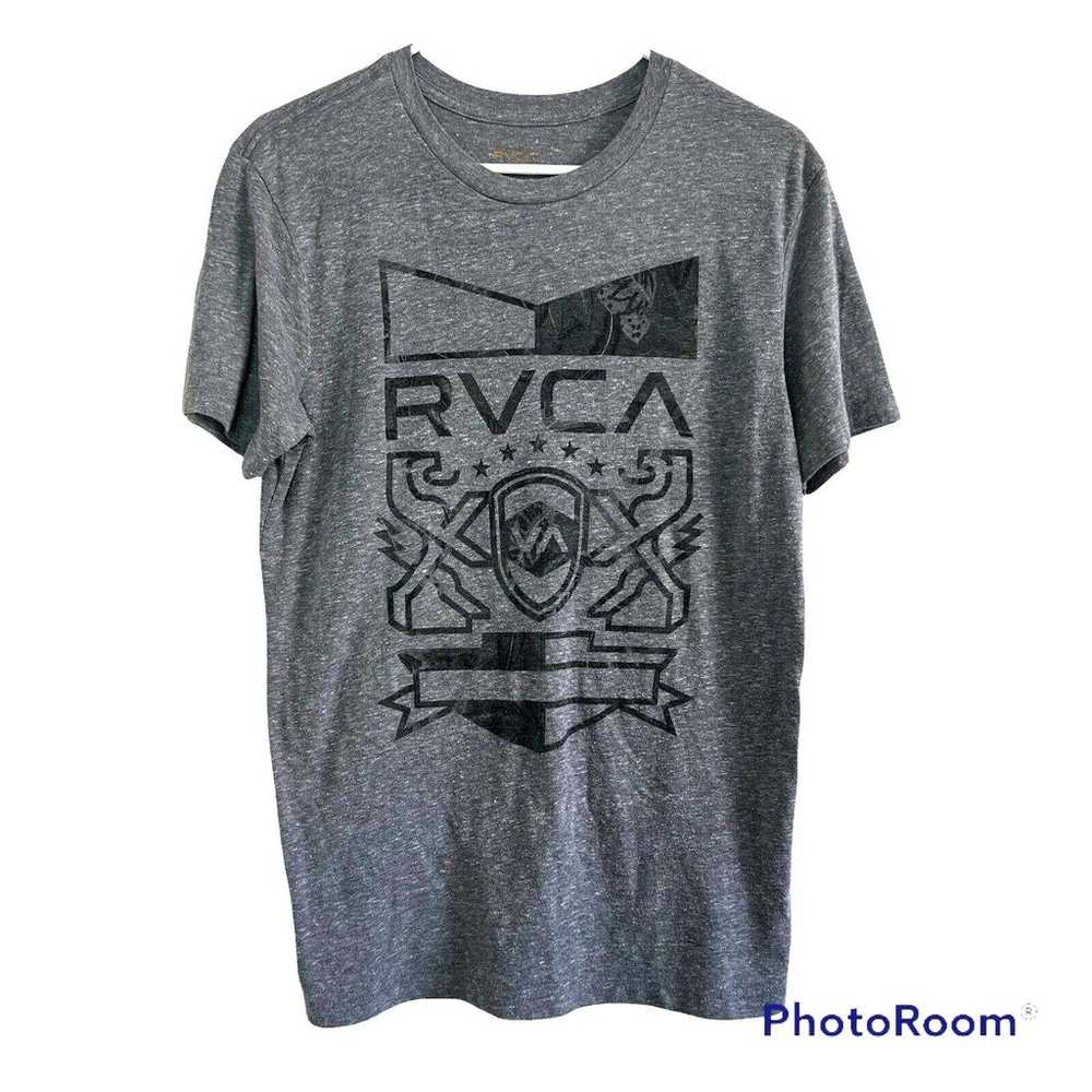 RVCA Gray Graphic Standard T Shirt, Short Sleeve … - image 1