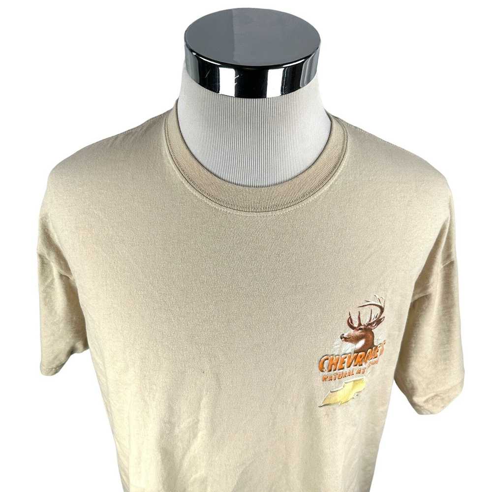 Gildan Vintage Chevrolet Deer T-Shirt XL Beige Na… - image 2