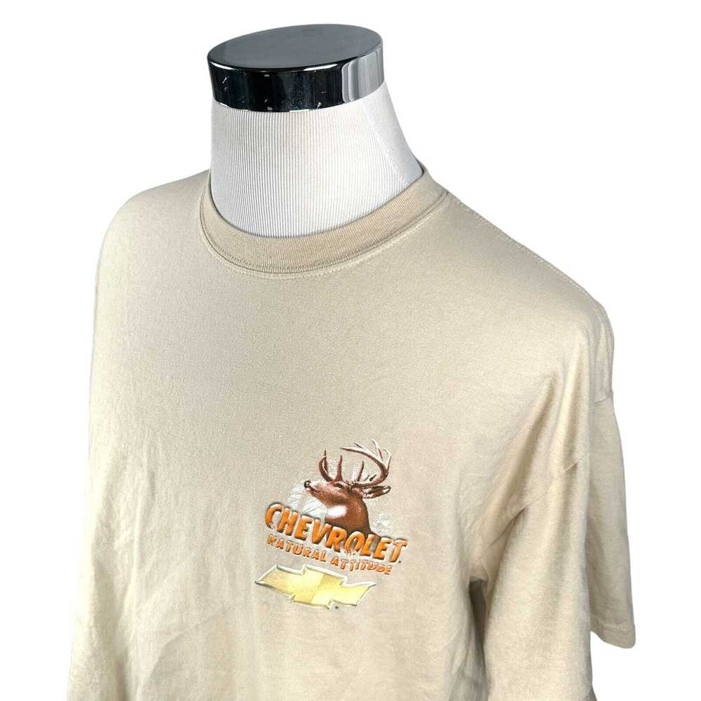 Gildan Vintage Chevrolet Deer T-Shirt XL Beige Na… - image 3