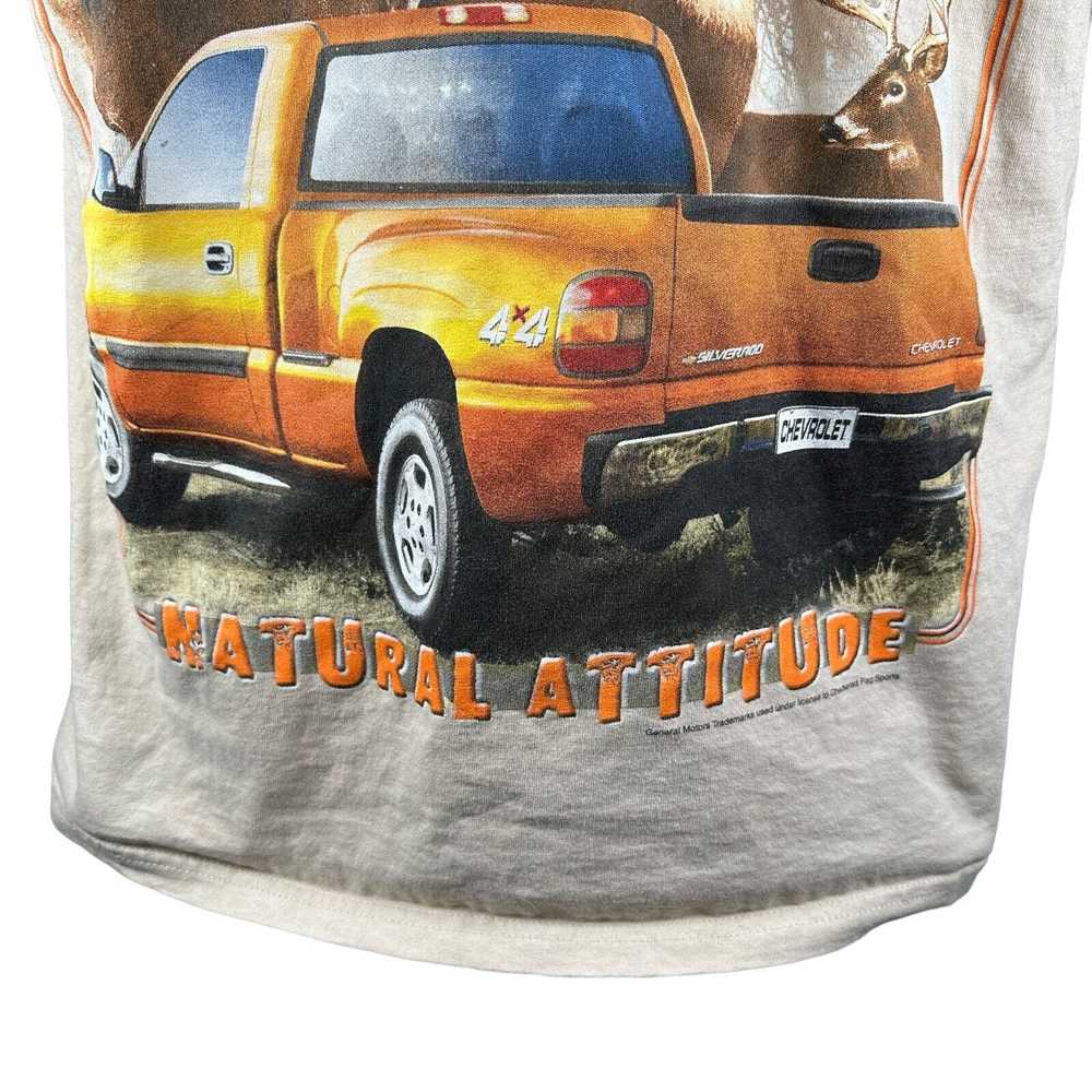 Gildan Vintage Chevrolet Deer T-Shirt XL Beige Na… - image 5