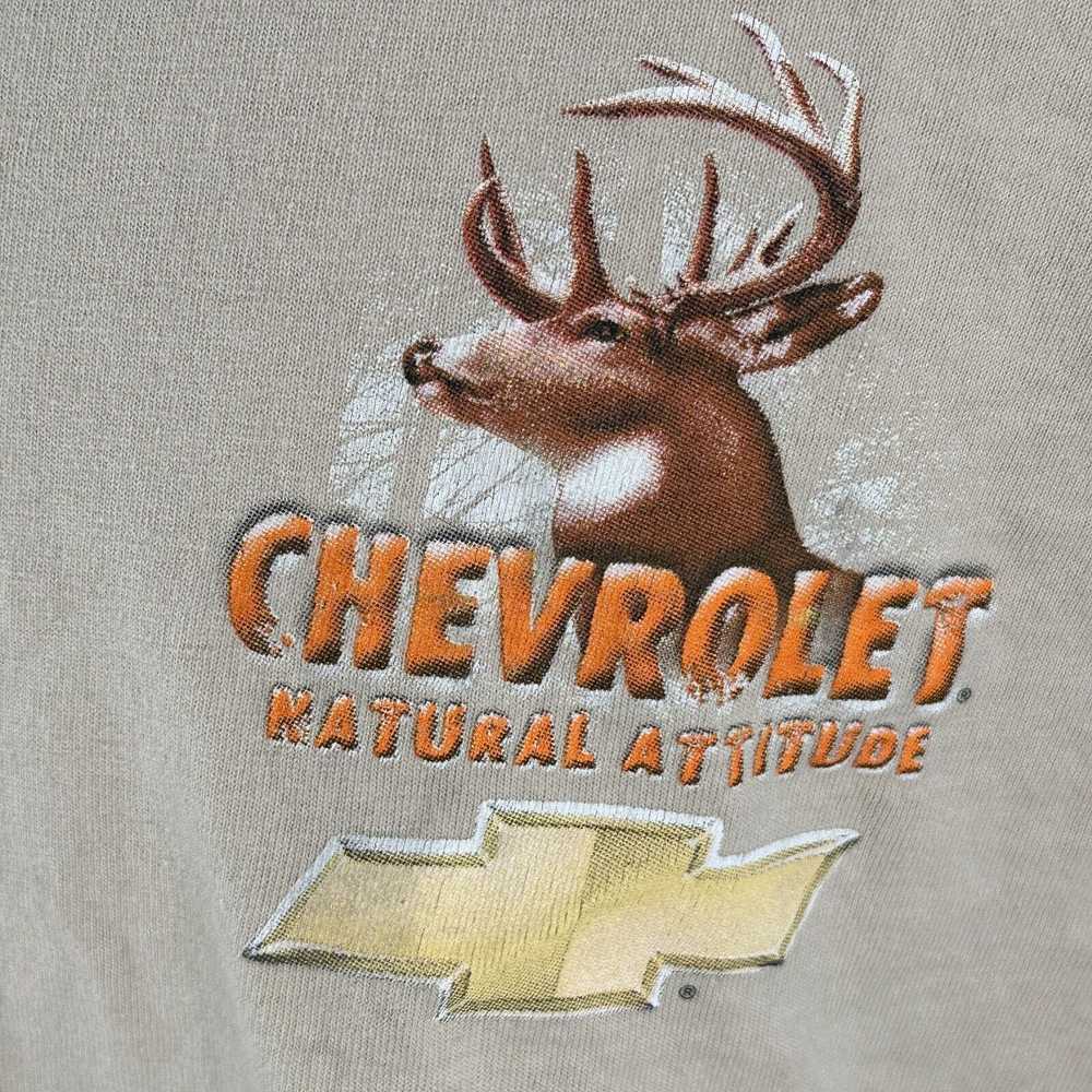 Gildan Vintage Chevrolet Deer T-Shirt XL Beige Na… - image 7