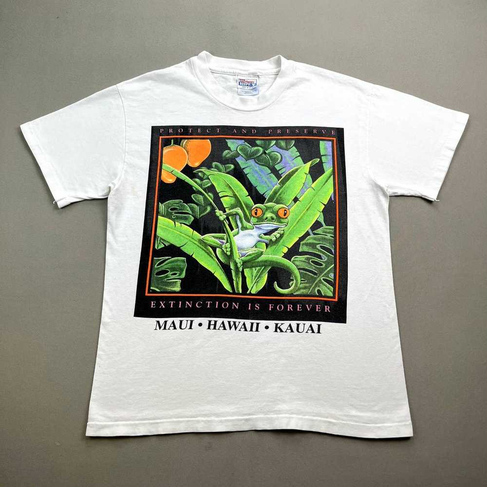 Vintage Hawaii Nature T-Shirt Mens Small White Fr… - image 1