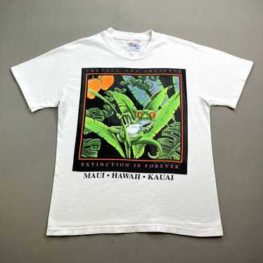 Vintage Hawaii Nature T-Shirt Mens Small White Fr… - image 1