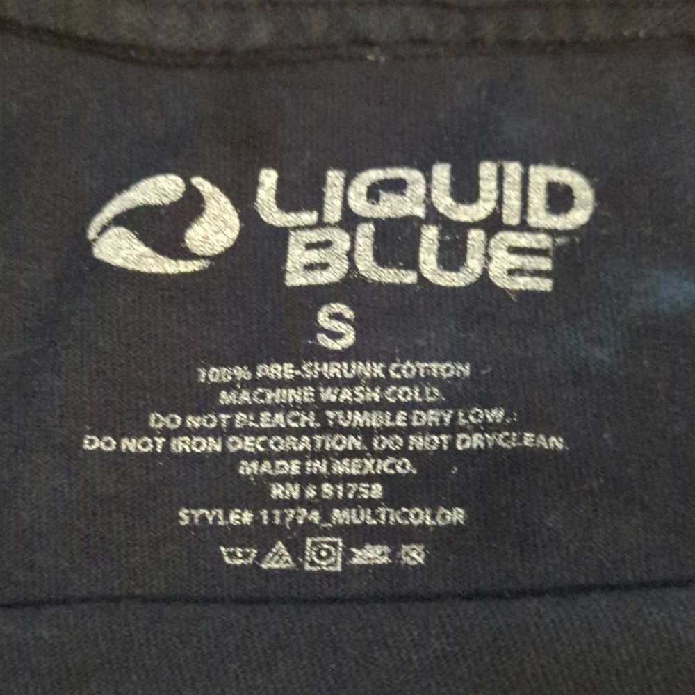 Liquid Blue Space Mushroom Tie Dye Small Shirt - … - image 6