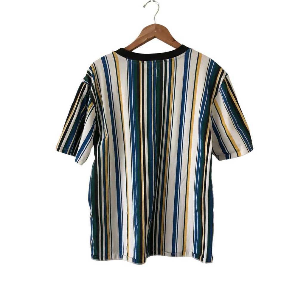 GUESS Riviera Vertical Stripe T-Shirt Embroidered… - image 3