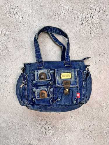 Authentic DIESEL tote hand 2way crossbody shoulder bag denim