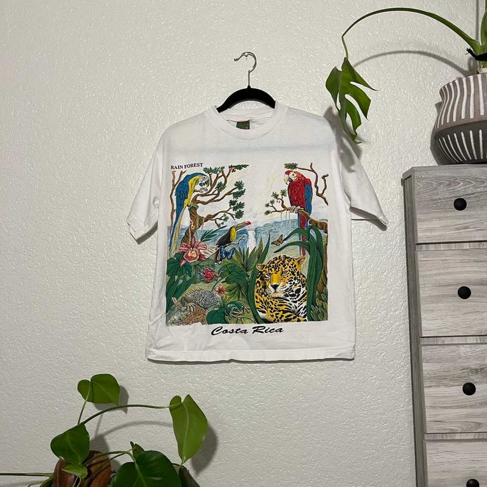 Vintage Costa Rica Rainforest Graphic Tee Shirt B… - image 1