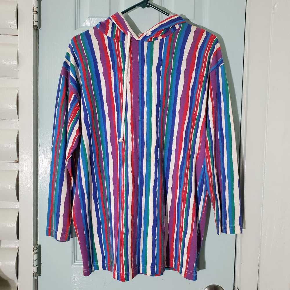 Vintage striped long sleeve shirt - image 1